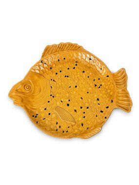 Serving Plate Platter Olives or Pickles Fish Holland Mold Hand Painted Mid Centu